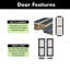 Porte de grange non assemblée et fini en verre à 2 verres de 32 po x 80 po Homacer de 32 po x 80 po Homacer-127376317