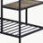 Rustic Oak and Black Kitchen Island with Open Shelving