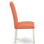 Parsons Dining Chairs - Nailhead Trim Pink Flamingo Faux Leather Upholstered Chairs, Set of 2, Linen White-191662256-191663943