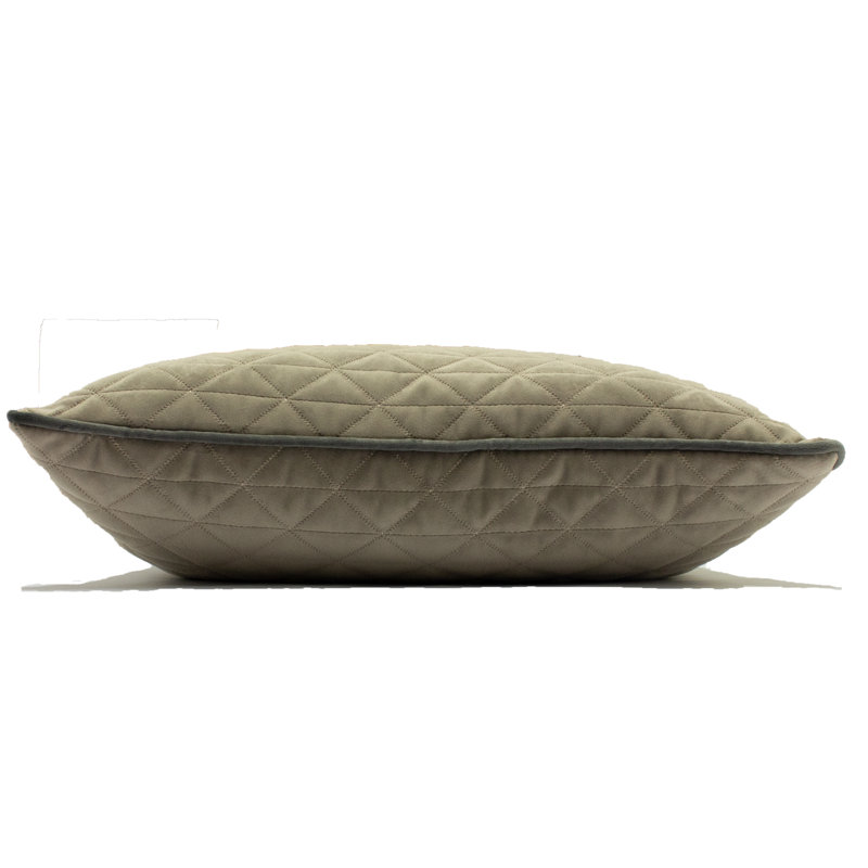 Alaray Geometric Square Cushion Cover, Taupe/Charcoal Grey