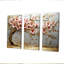 Arbre de fleurs de cerisier roses et dorées au bord du lac III - Ensemble de décorations murales fleurs de cerisier-107212640-107212642