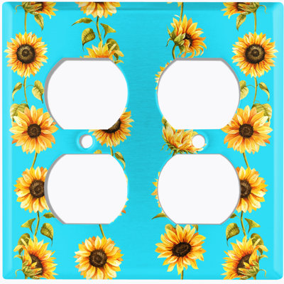 Patterned 2 - Gang Toggle Light Switch Standard Wall Plate
