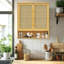 Double Door Bathroom Wall Mounted Medicine Cabinet Kitchen Storage Organization With 3 Shelves