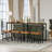 Bar Table Narrow Long Kitchen Dining Table Sturdy Metal Frame Industrial, Rustic Brown-675369870