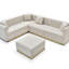Repose-pieds contemporain en velours capitonné contemporain-30309310