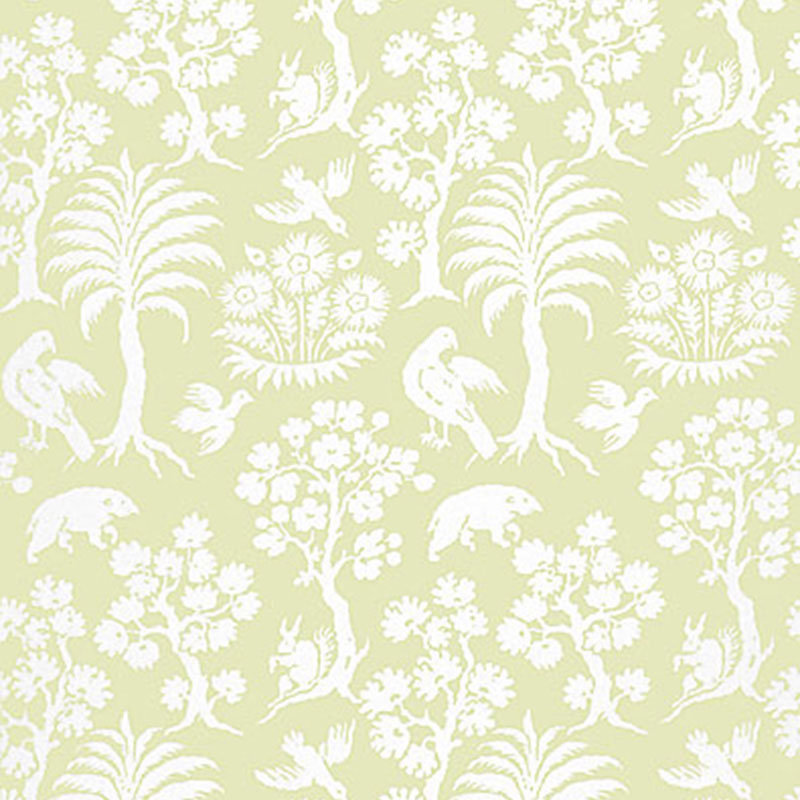 Palm Damask Wallpaper, Willow