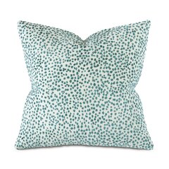 Spruce Green Speckled Weave 20x20 Holiday Throw Pillow with