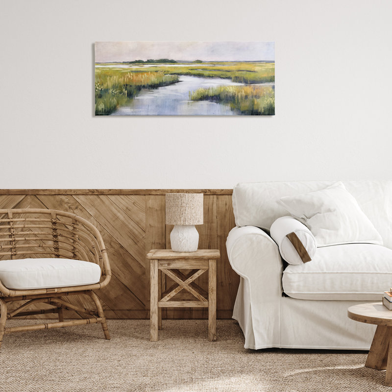 Art mural sur toile Grassy, H 17 po x l 40 po