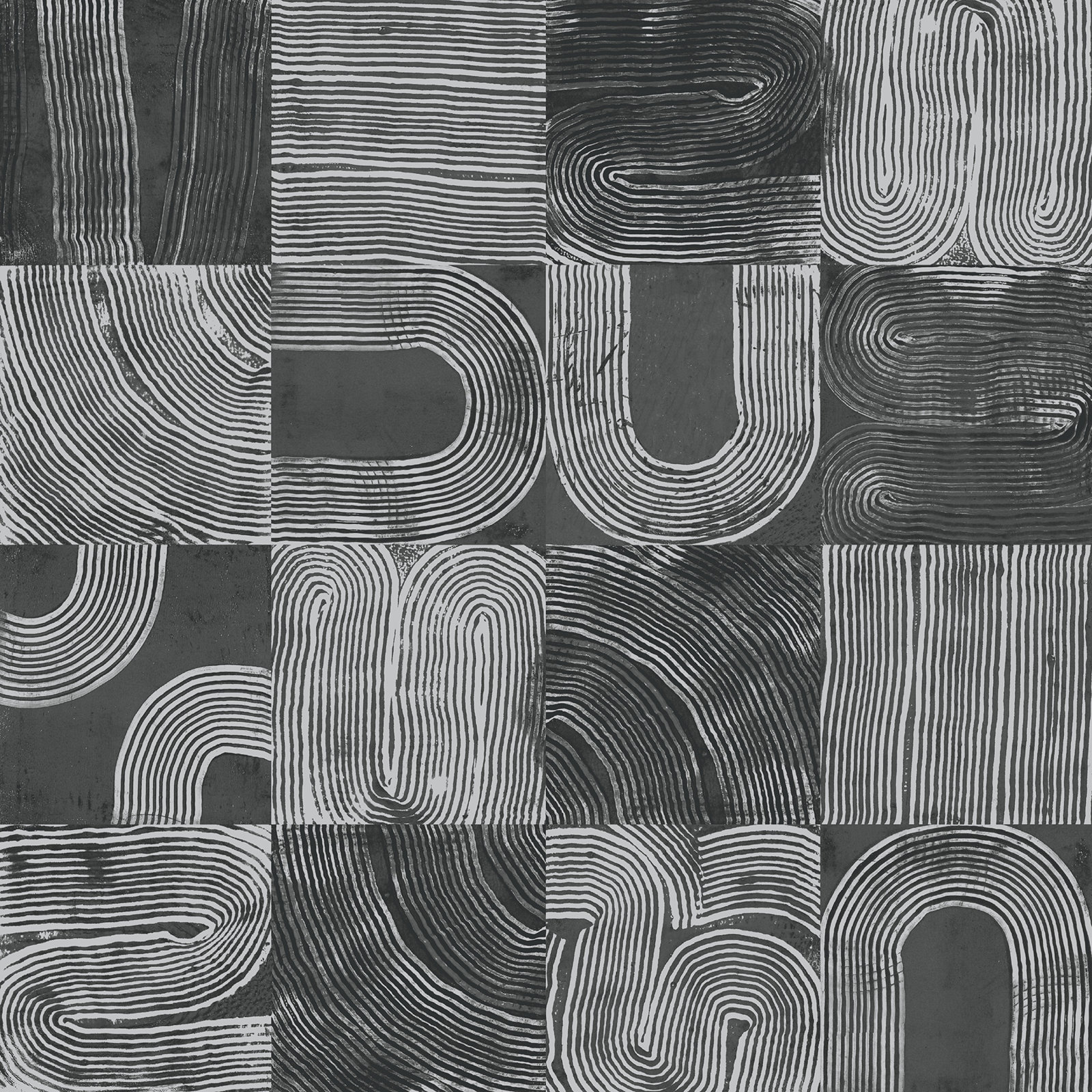 Jacobsen Modern Peel & Stick Geometric Wallpaper, Black