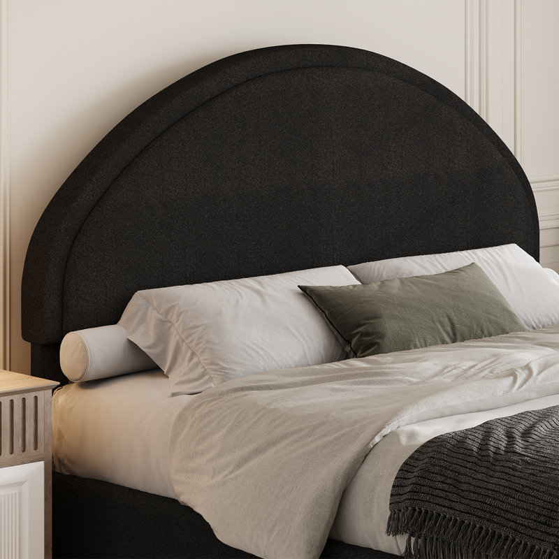 Cadre de lit tête de lit Bensu Luxury, Lit double, Gris foncé