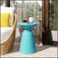 Table de bout d'extérieur en métal durable avec un design moderne et une finition résistante aux intempéries, pour le patio ou le jardin-1943298315