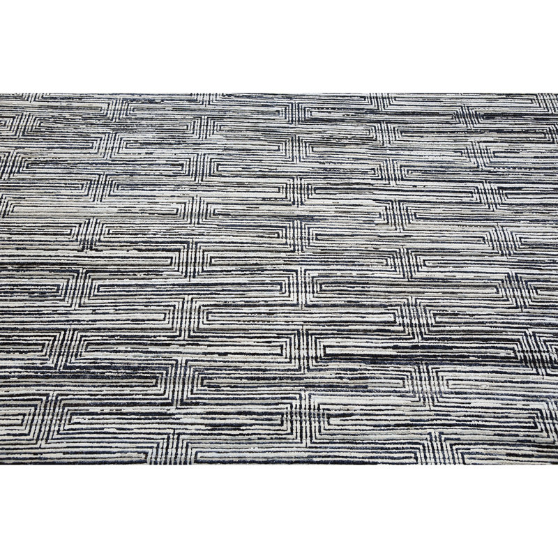 Handmade Silk and Wool Area Rug