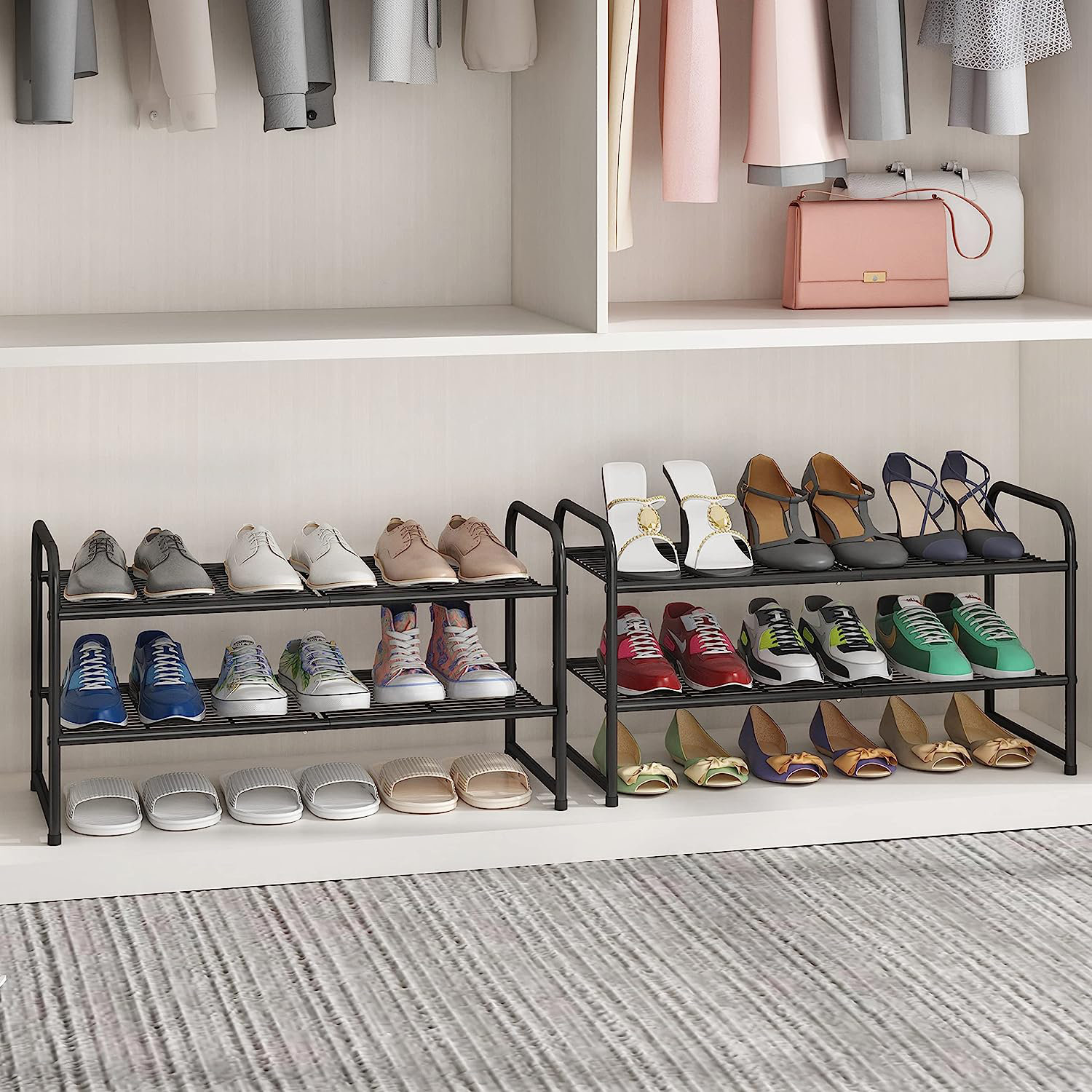 Rebrilliant 12 Pair Stackable Shoe Rack | Wayfair