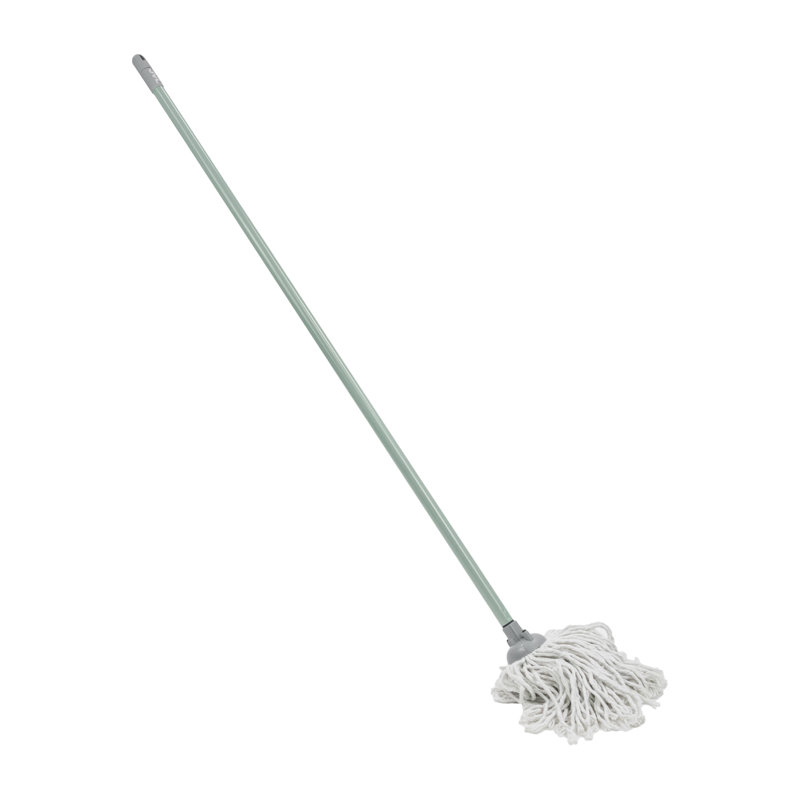 JVL String Mop – Green – Machine Washable Microfibre Floor Mop for Hard Floors, Mop + Replacement Heads