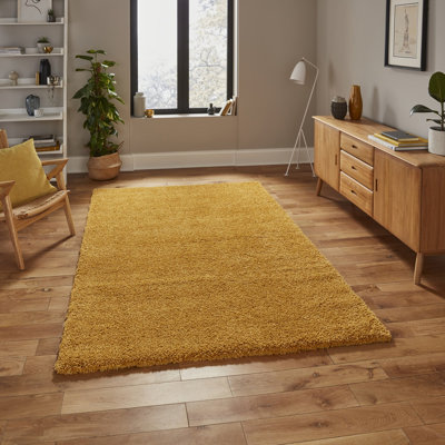 Gladding area rug Machine Woven Rectangle Yellow