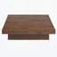 Table basse carrée en placage avec plateau coulissant et rangement-496815722
