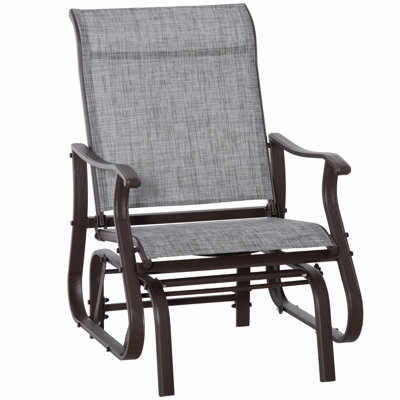 Fauteuil oscillant d'extérieur, balançoires pour patio extérieur avec structure en acier et tissu en filet pour la cour, le jardin et le porche