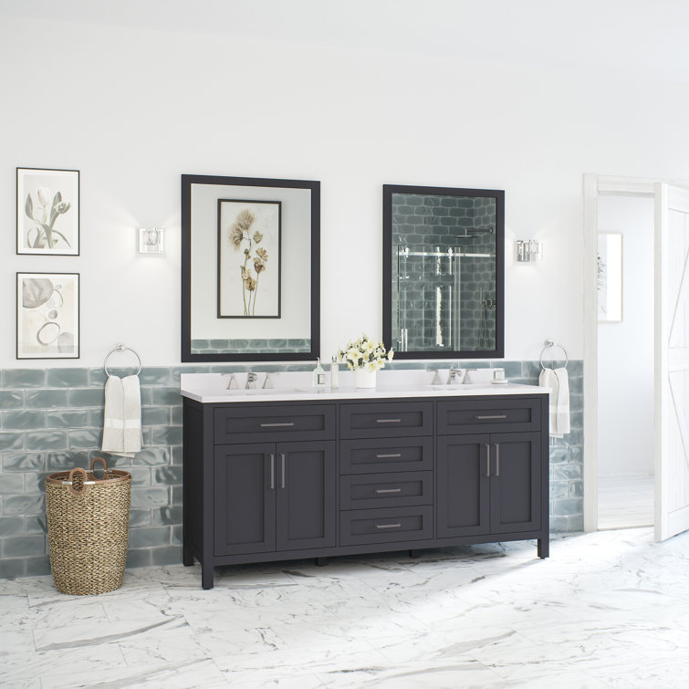 OVE Decors 71" Double Bathroom Vanity Set with Mirror