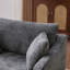 Fauteuil d'appoint surdimensionné en chenille de style campagnard avec 2 traversins gris anthracite-898992566