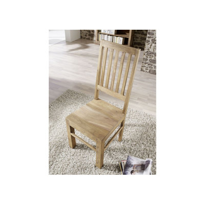 Leeds 44cm H Solid Wood Side Chair in Grey