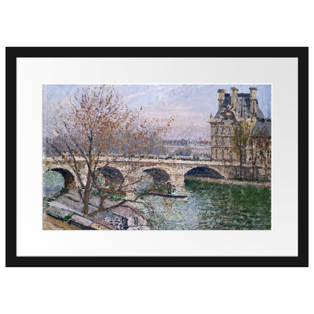 Gerahmter Kunstdruck Pont Royal and the Pavillon De Flore von Camille Pissarro