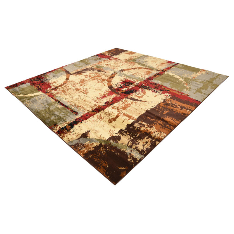 Trejo Abstract Indoor Rug, Square 10'