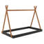 Lit double pleine grandeur avec structure triangulaire