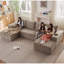 Canapé modulaire Boneless Cloud pour salon, grand canapé en forme de U avec 6 coussins, canapé moelleux en velours côtelé 144,9 x 69,7 po avec assise profonde gauche et droite, sans assemblage-1814808825