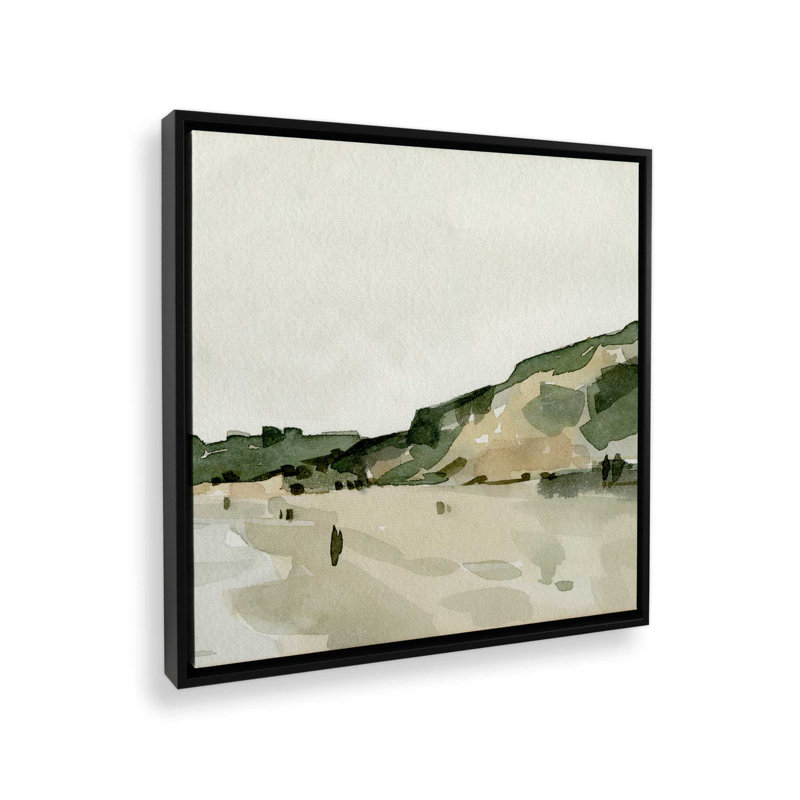 «Gentle Waves», reproduction sur toile, H 12,75 po x l 12,75 po, Noir satiné