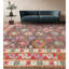 Tapis gris anthracite et rouge noué à la main de haute qualité-67079690