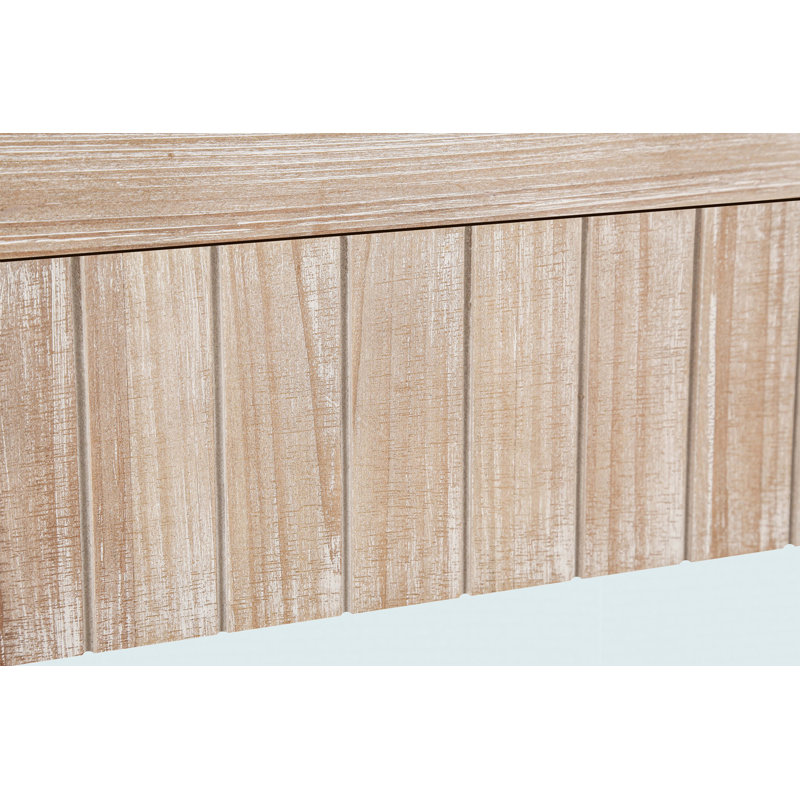 59'' Vintage Crafted Entryway Table Two Hidden Handle Drawers Farmhouse Console Table Easy Assembly, Natural