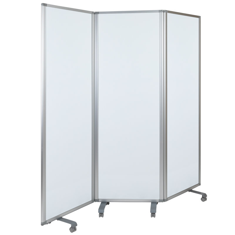 Cloison magnétique mobile à 3 sections Cadia, Blanc