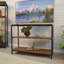 Console moderne brune de 30 pouces avec design industriel