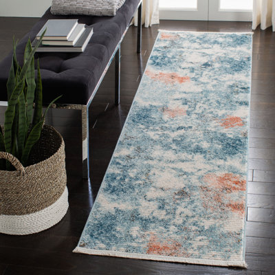 Tapis bleu / ivoire Mesa