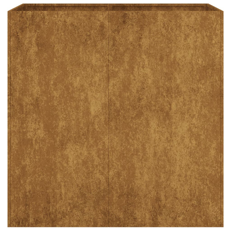Hesston Planter Corten Steel, 80cm H x 80cm W x 40cm D
