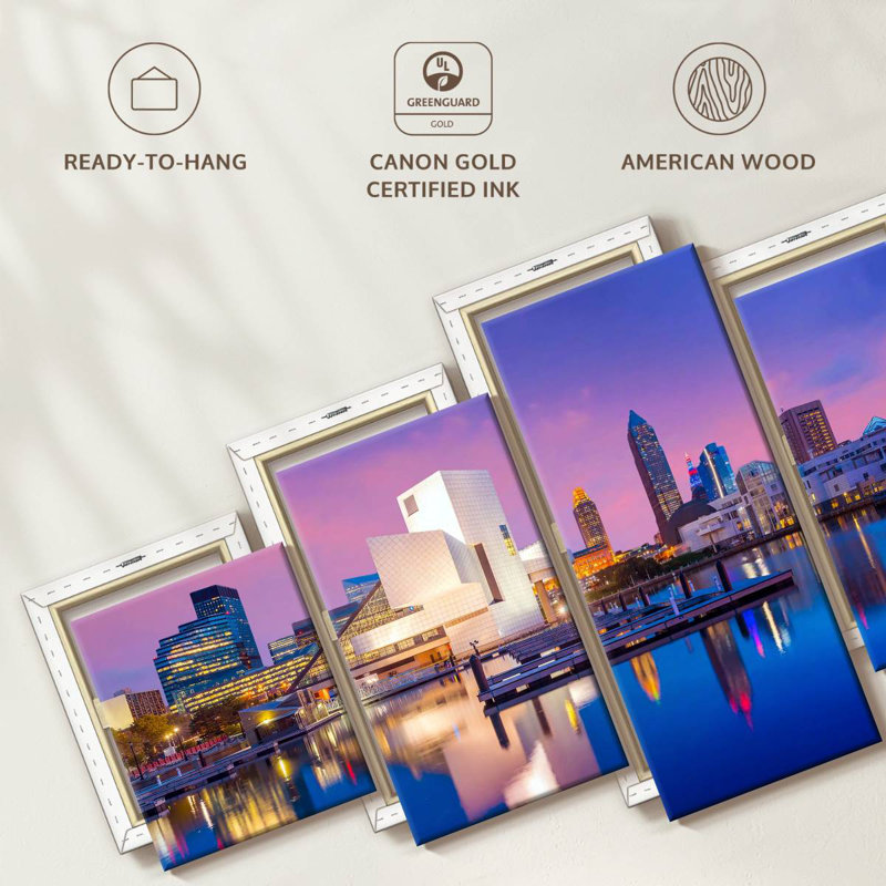 Senne Downtown Cleveland Reflection, 42" H x 92" W