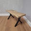Brown Wooden Dining Table with 2 Black Chairs and Bench - Dining Furniture-2036106268-2036106271