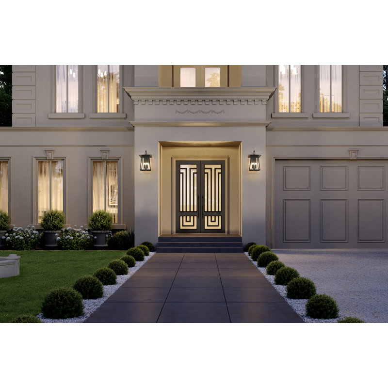 Solis 6 Light Outdoor Wall Light in Black