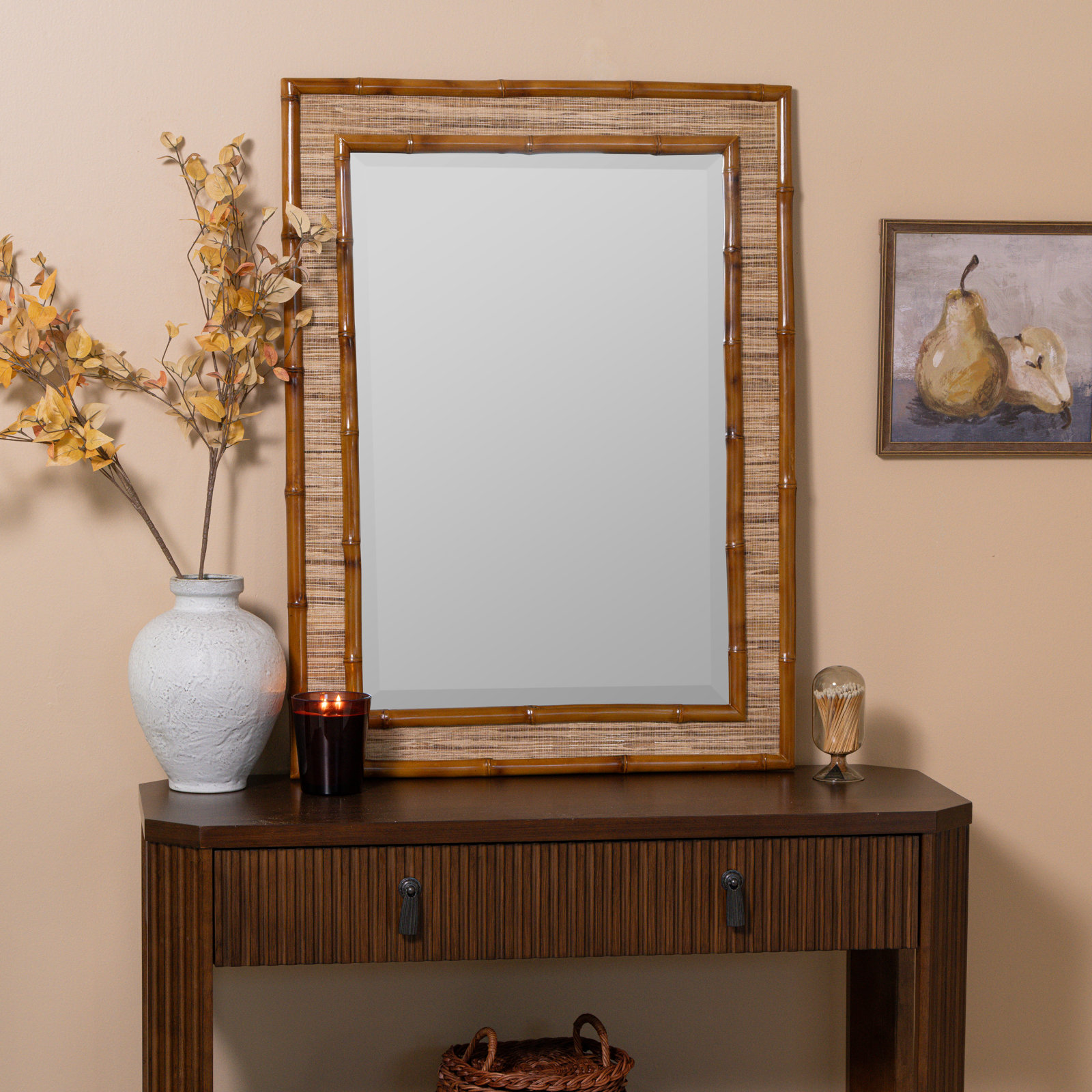 Bamboo / Rattan Rectangle Mirror