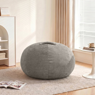 Fauteuil à billes en velours et chenille