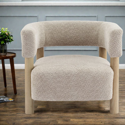Chaises d'appoint douillettes, fauteuil moderne et en bois de 30,5 pouces pour la maison