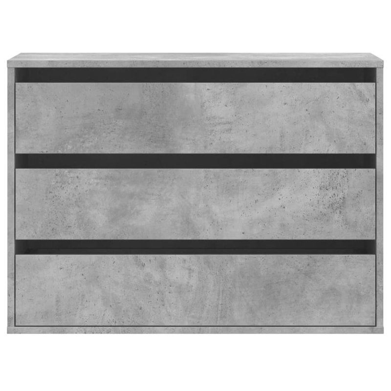 Corner Chest Of Drawers Engineered Wood, Concrete Grey, 58cm H x 80cm W x 41cm D