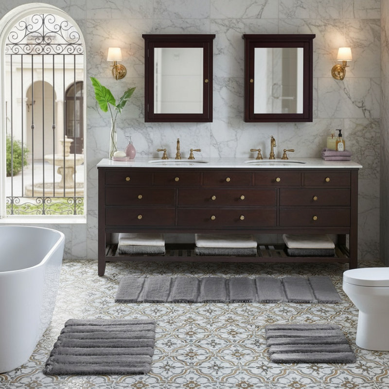 Algodones gris 21 po x 34 po, Simple - L 34 po x l 21 po