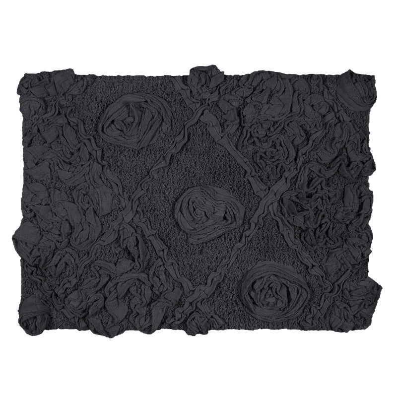 Tapis pour salle de bain Schoenberger, L 24 po x l 17 po, Gris