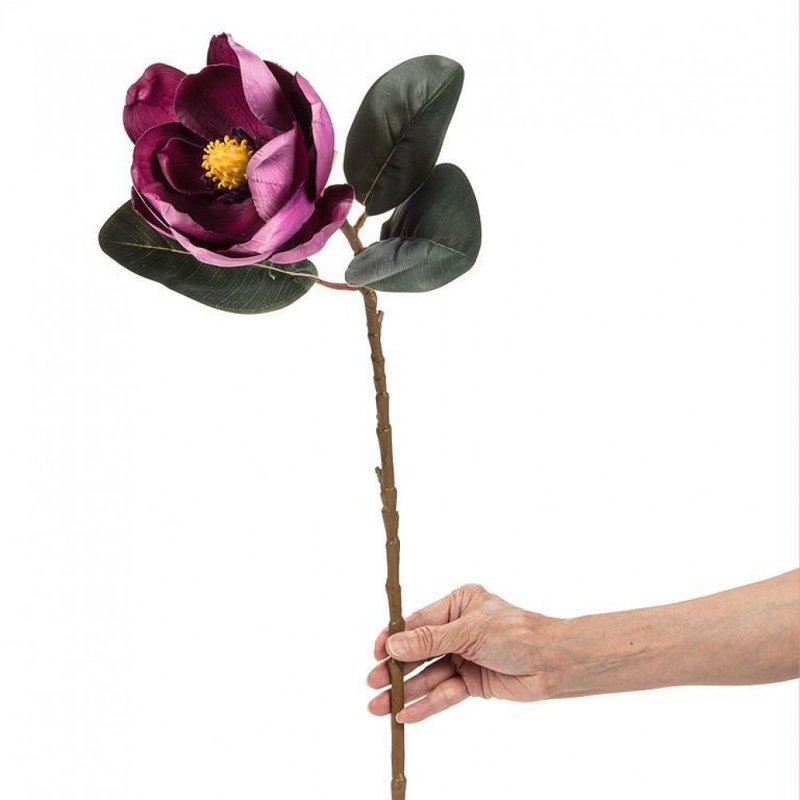 Medium Purple Magnolia Bloom Artificial Flower
