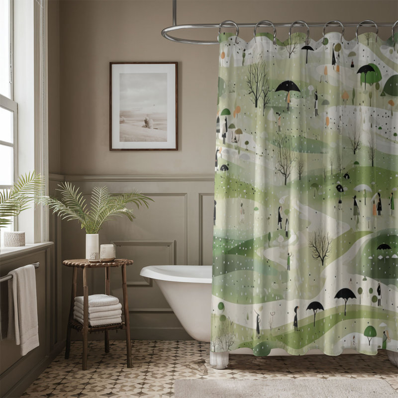 Rainy Bliss - Premium Shower Curtain, 74"H x 71"W