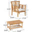 Ensemble de 2 fauteuils club et table Modern Wood Modern