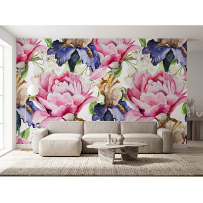 Wall Mural, 125"W x 125"H, Pre-Pasted Paper