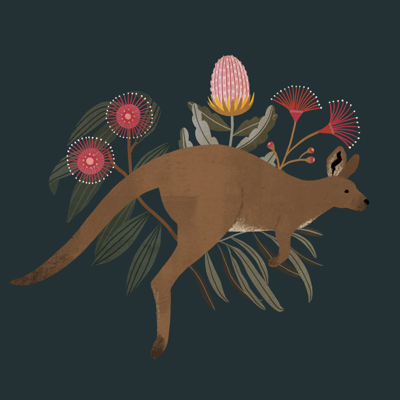 Animaux australiens III, H 30 po x l 30 po