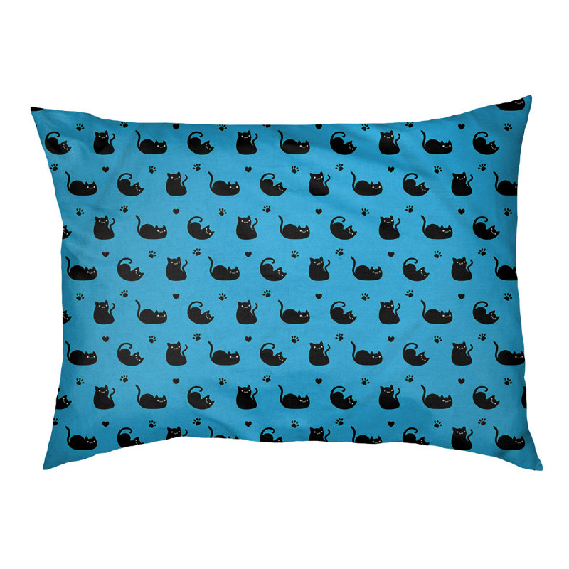 Coussin pour chien Byrge, Noir / bleu clair, Très grand (l 52 po x P 42 po x H 17 po)